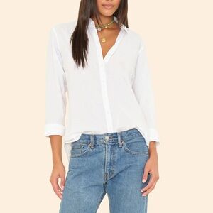 NWT Xirena white lone sleeve button down Beau shirt, XS